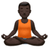 🧘🏿‍♂️ man in lotus position: dark skin tone display on Apple